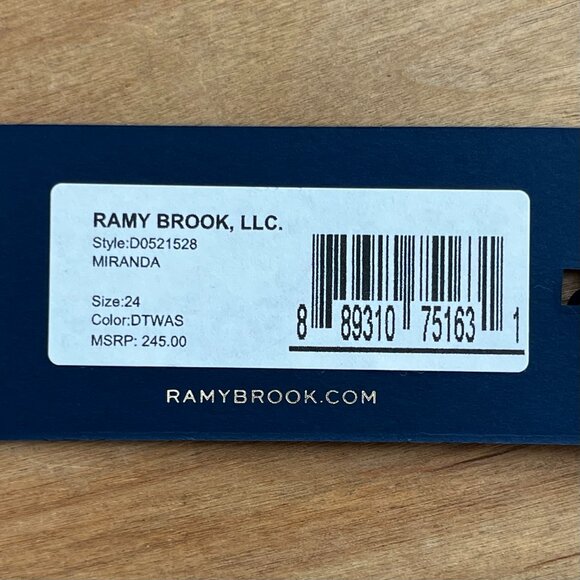 RAMY BROOK MIRANDA HIGH RISE RELAX FIT JEANS WOMEN’S sz 24 Frayed Hem NWT - Picture 7 of 12